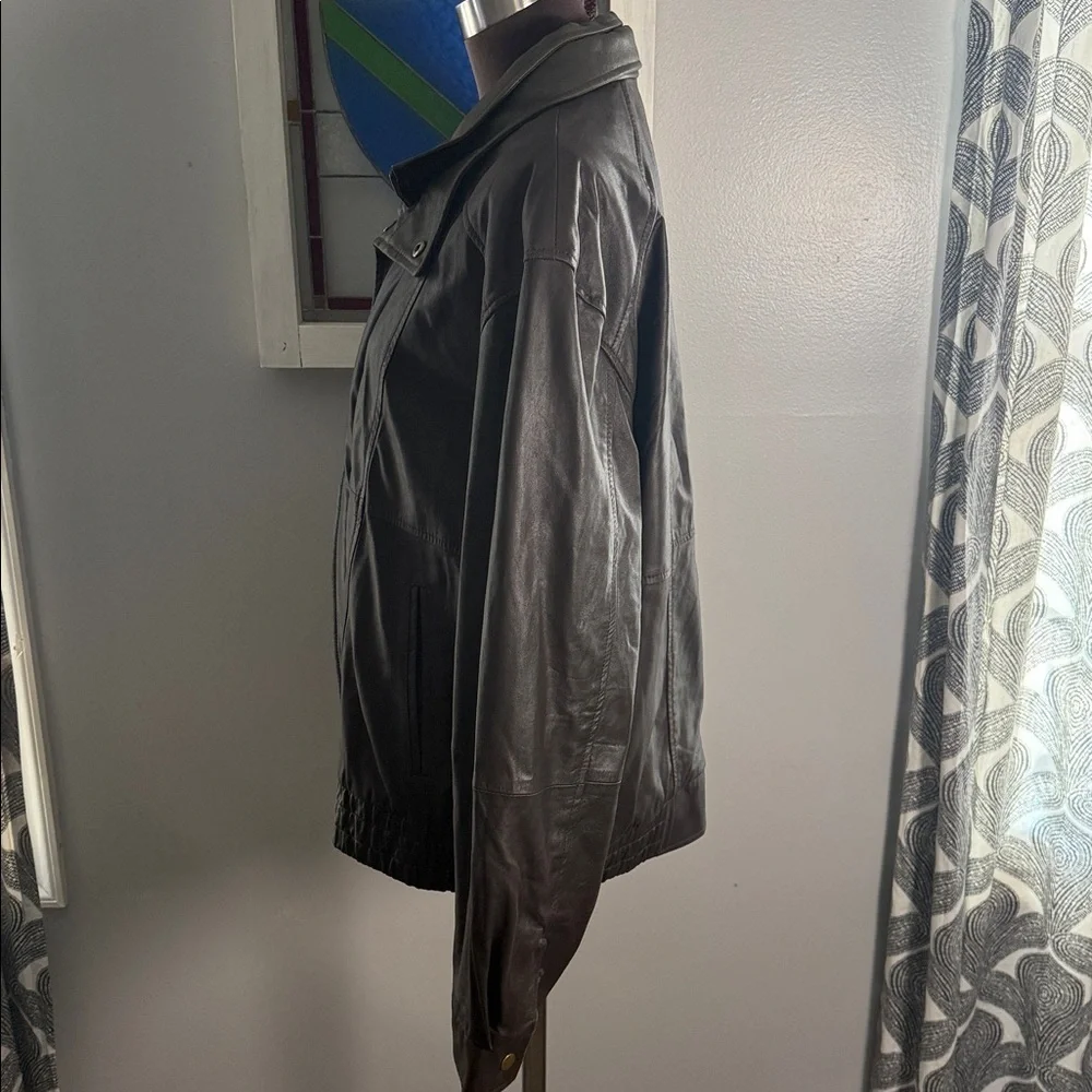 Scully 2 Toned Leather Bomber Jacket SZ Large